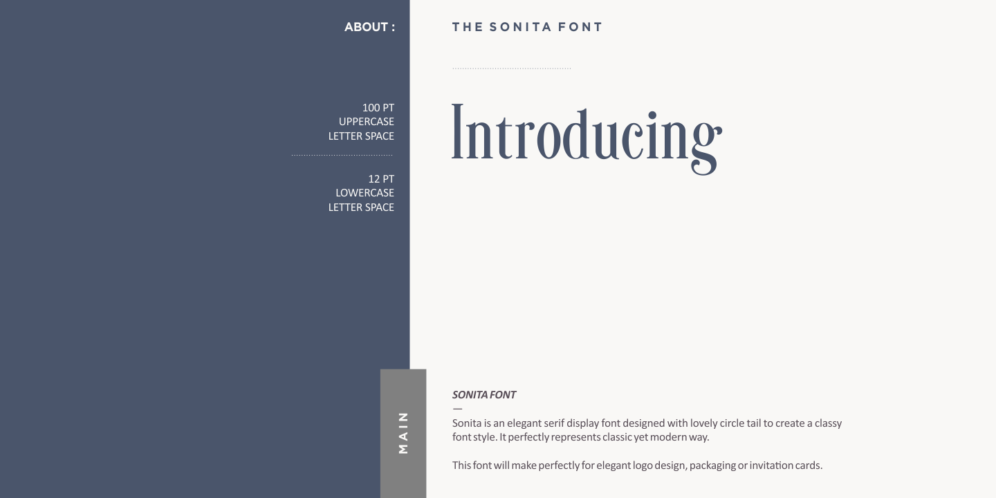 Sonita Regular Font preview